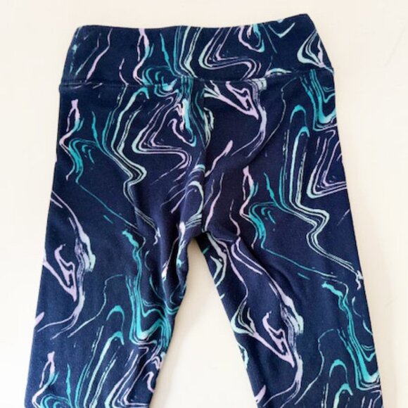 SO Navy leggings with swirl pattern — Women's SZ Medium (8) - Picture 4 of 5